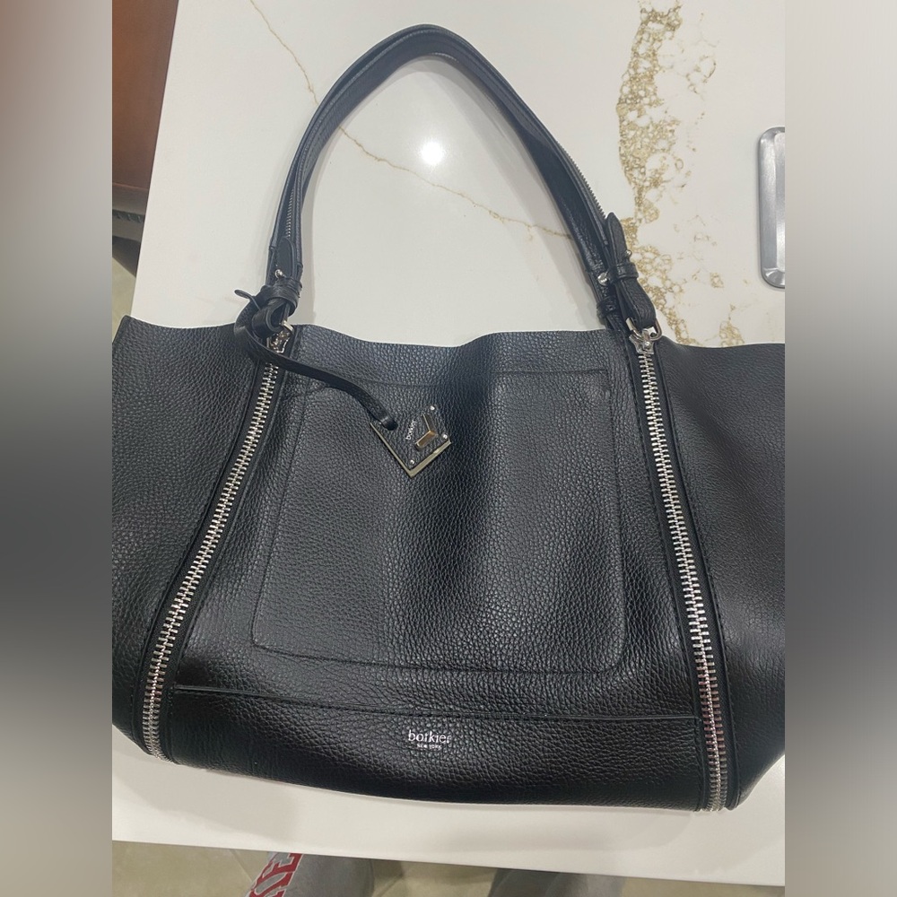 Black Leather Tote Bag